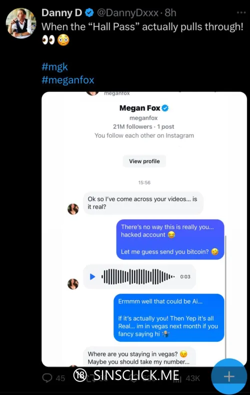If this is legit Megan Fox is wild as hell