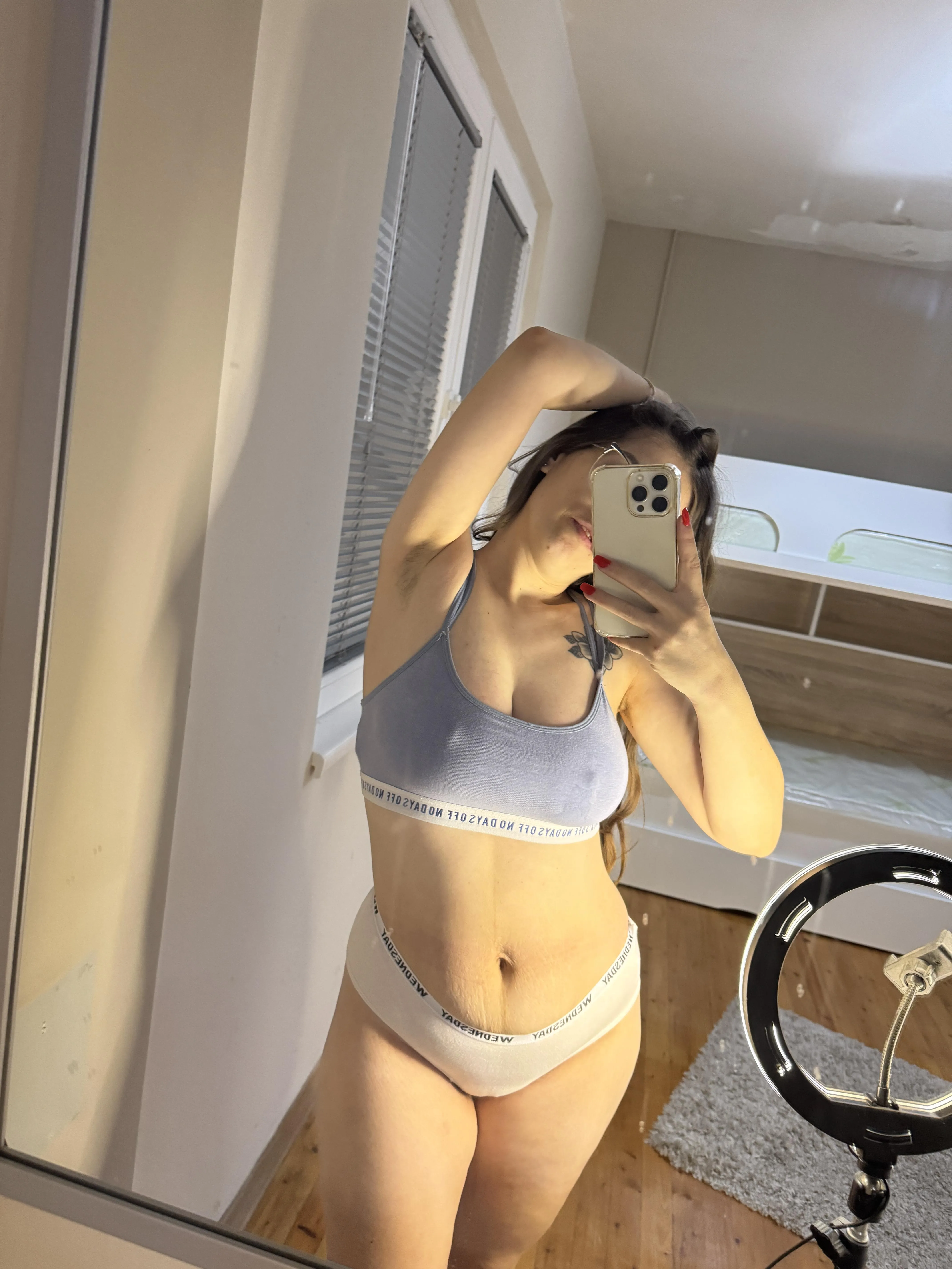 If you want, you can lick my armpits or fuck