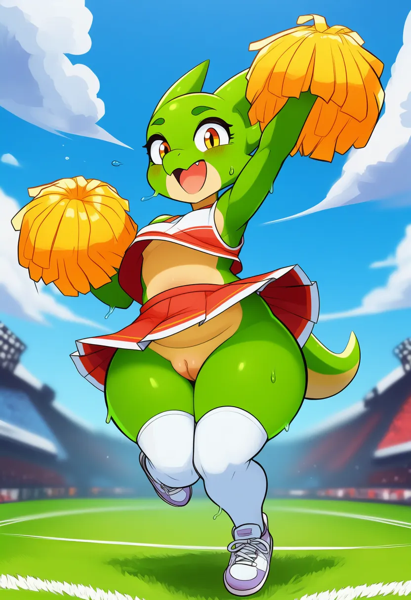 She May Have Forgot Her Bloomers, but that Isn't Going to Stop this Kobold from Cheering Her Ass Off[F](HoboZombie){NovelAI}