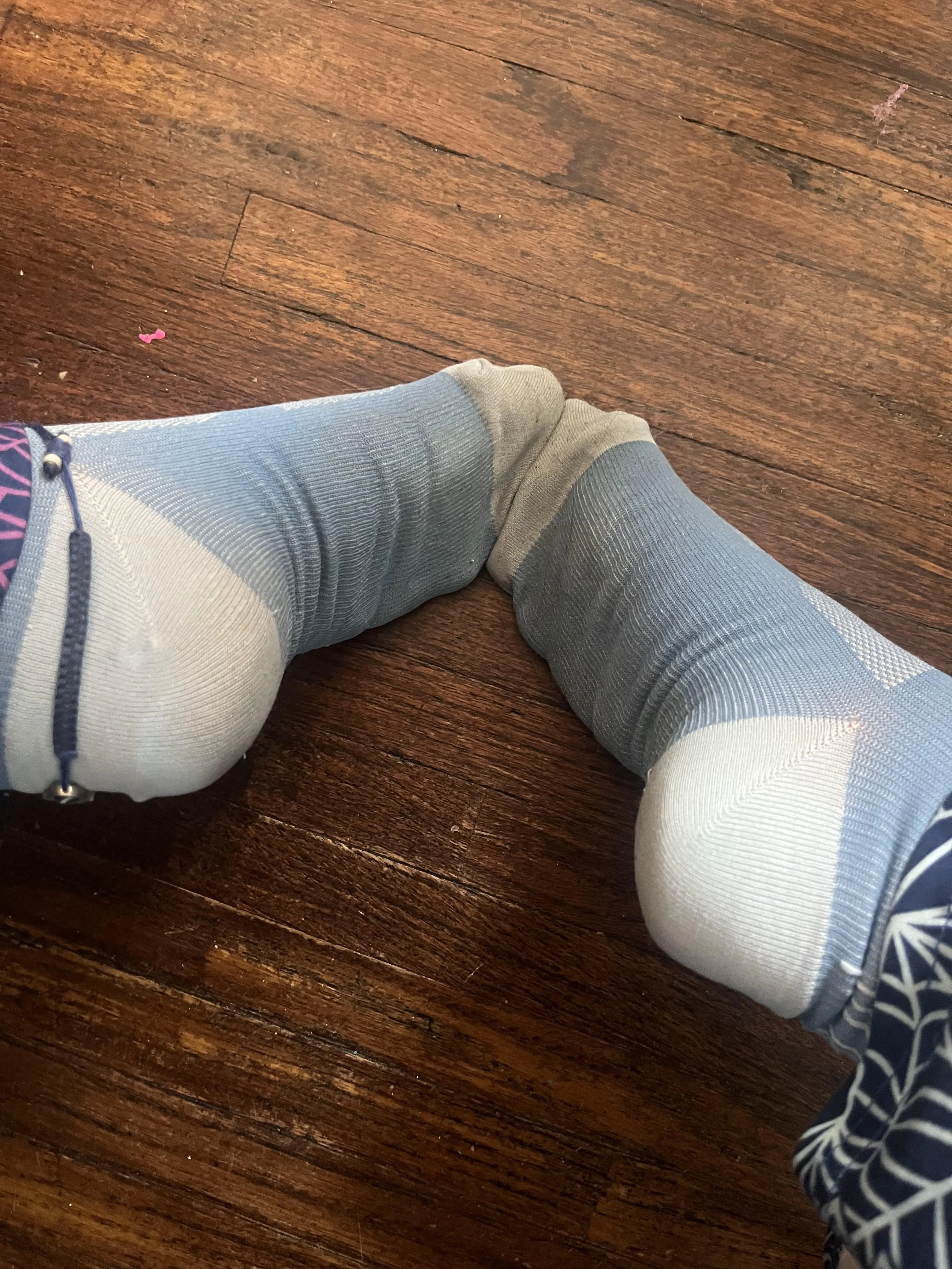 Stinky, sweaty, workout socks. Knee high to trap all the sweat. [selling] [usa]