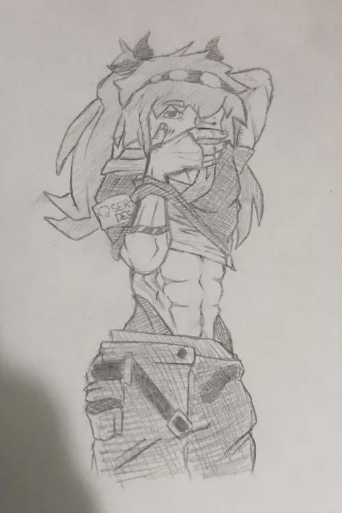 Human J showing off (My Art)