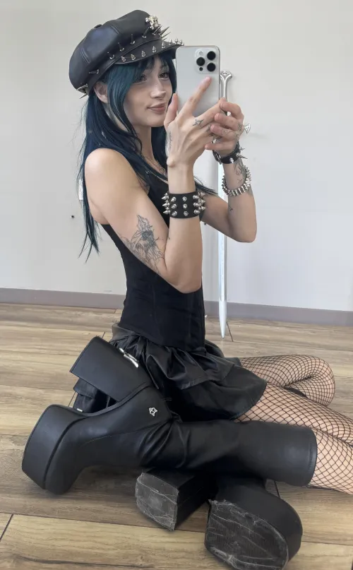 my shiny leather black boots