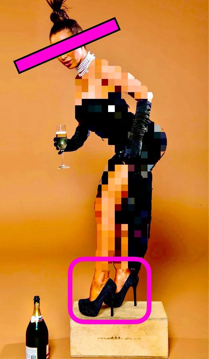 Nikki Benz in Kim Kardashian cosplay is way too much for betas to handle so we censored it for you. You’re welcome.