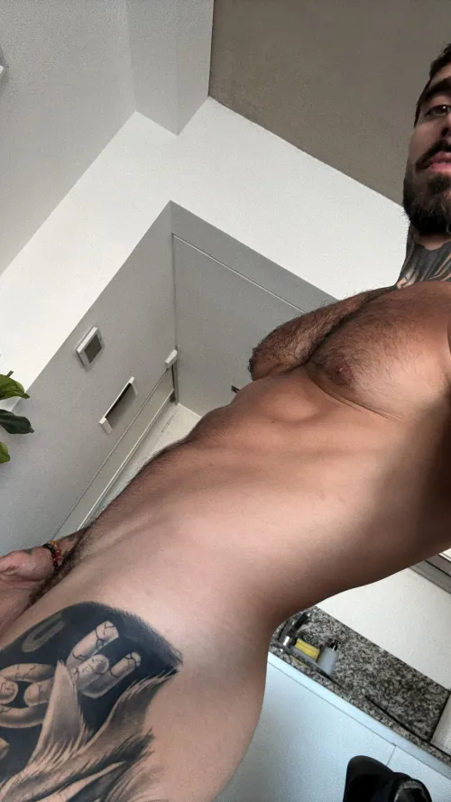 working on my abs today