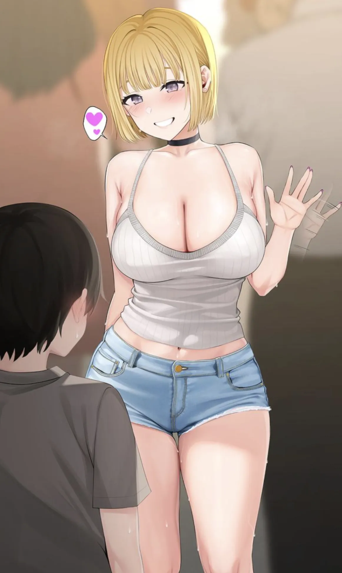 Don't be shy, mommy loves you