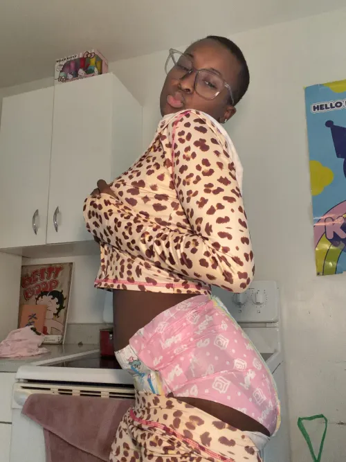 My clothes looks better on me  in a diaper