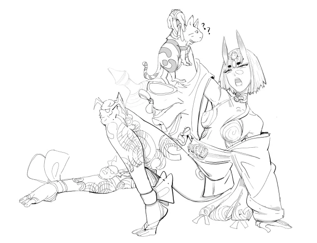 Shuten Douji fanart (Twitter @pulodo_0017)