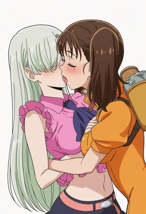 Elizabeth x Diane make out session
