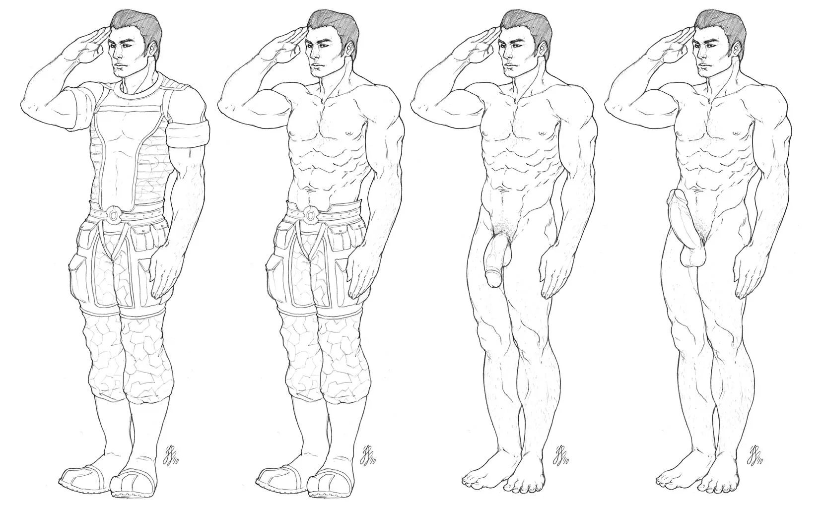 Kaidan saluting (schizoid)