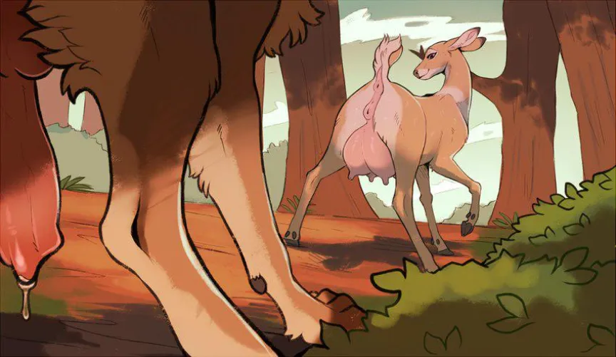 I hope at some point in the history of existence, a doe somewhere has indulged in a nice thick wolf knot. (puppymachine)