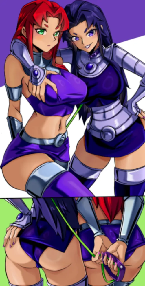 Starfire and Blackfire (jr_pulse) [Teen Titans]