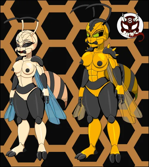 wasp girl concept art (@8ball9615art)