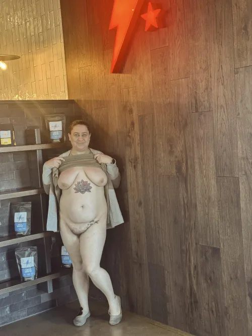 Saturday coffee is better with titties