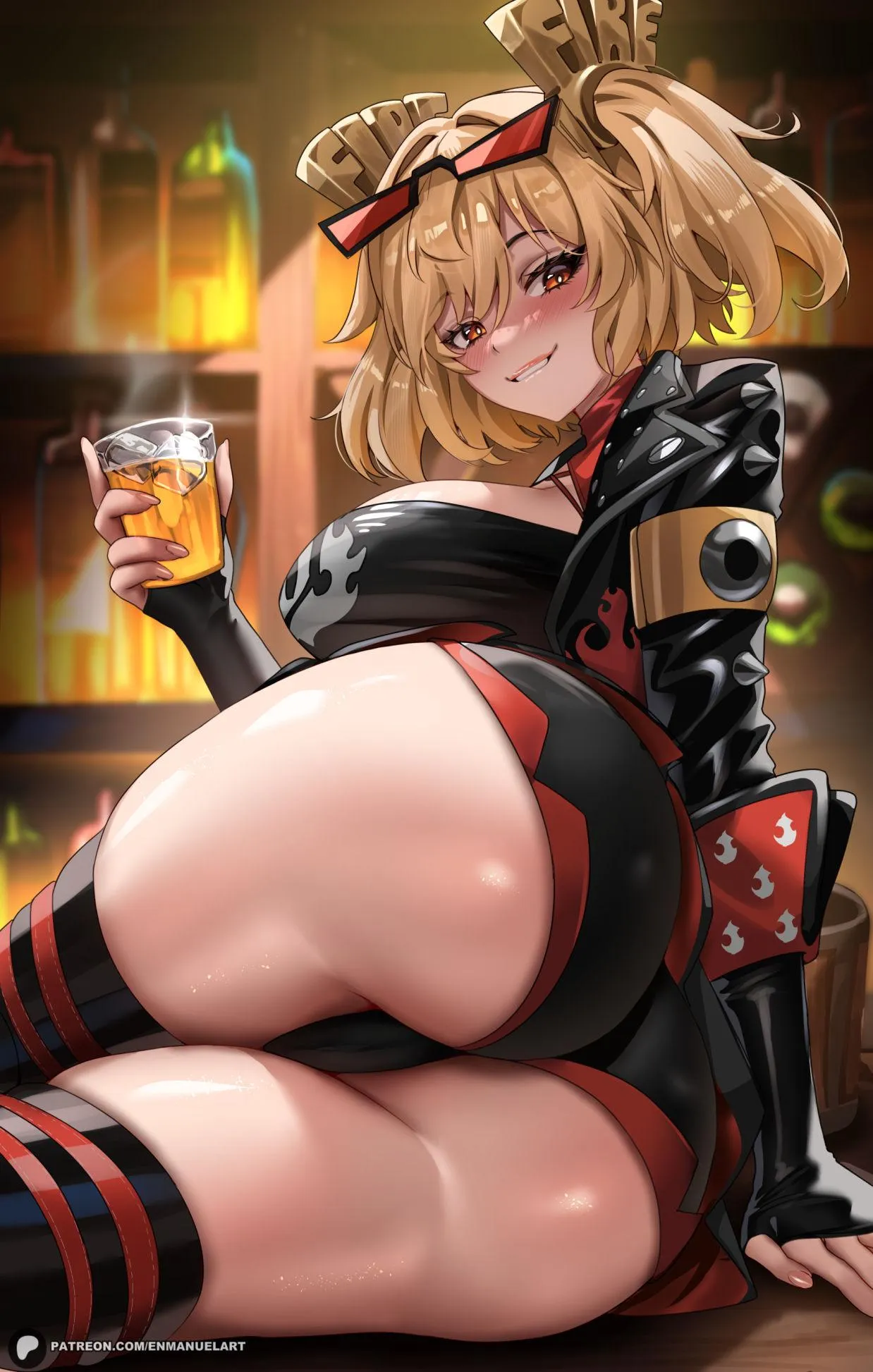A drink with Burnice (Enmanuelart20)