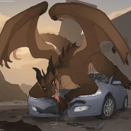 Always provide your dragons with sufficient stimulation else this may end up happening to your car.