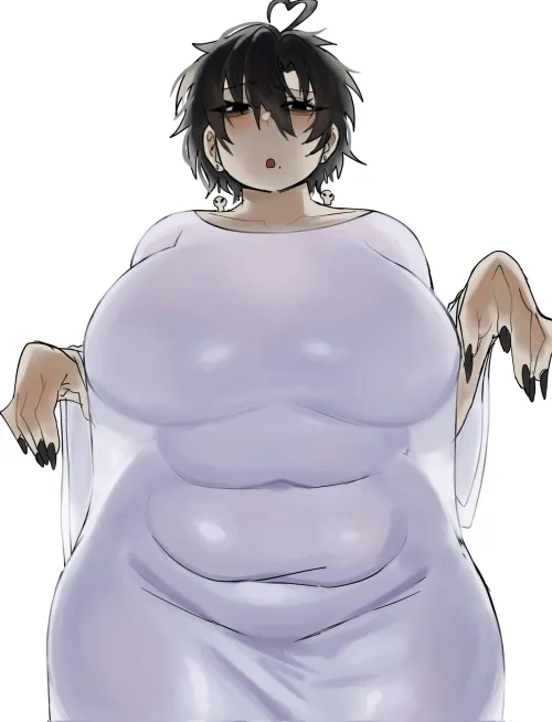 Chubby goddess + tight costume = perfect Halloween (Neru OC) [Akira]