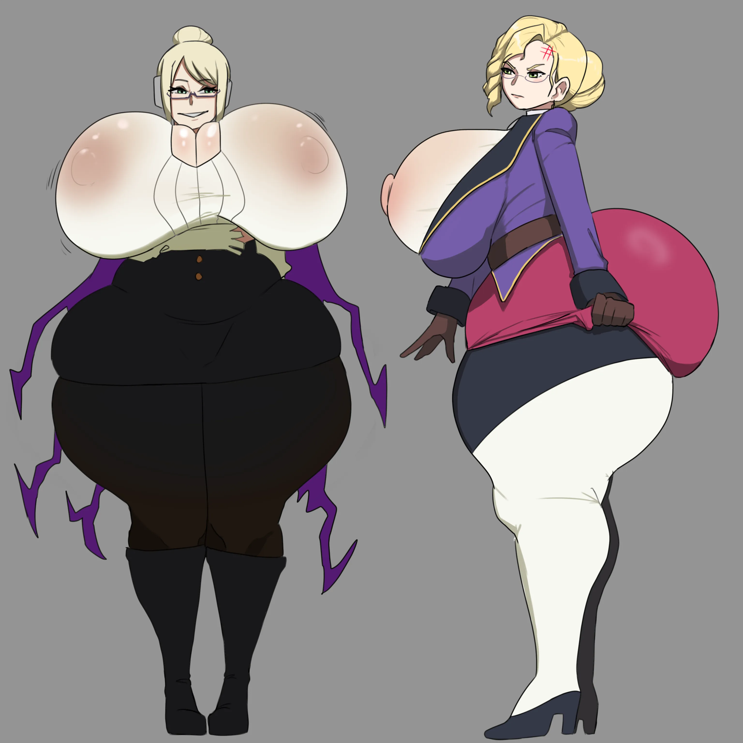 Glynda and sonya go as eachother for Halloween...turns out they dont match 100% in size [moshii]