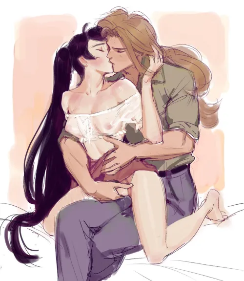 You're beautiful. You've been doing a wonderful job. Now, sit on my lap, and let me make everything melt away. That's an order.