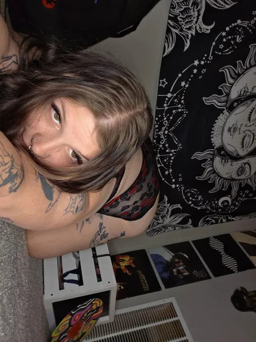 Bending over waiting for you babe