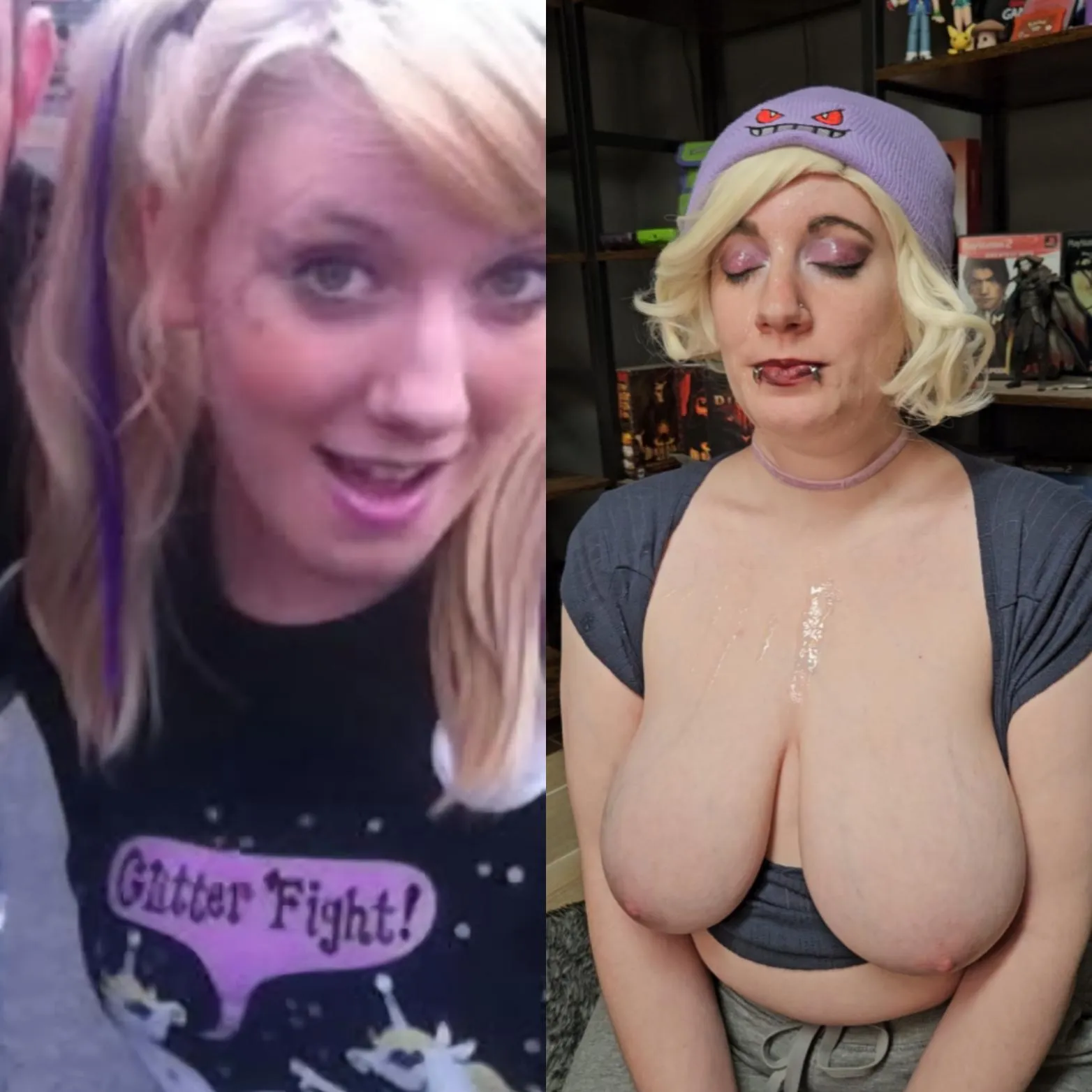 From flat teen to sagging cum-drenched udders