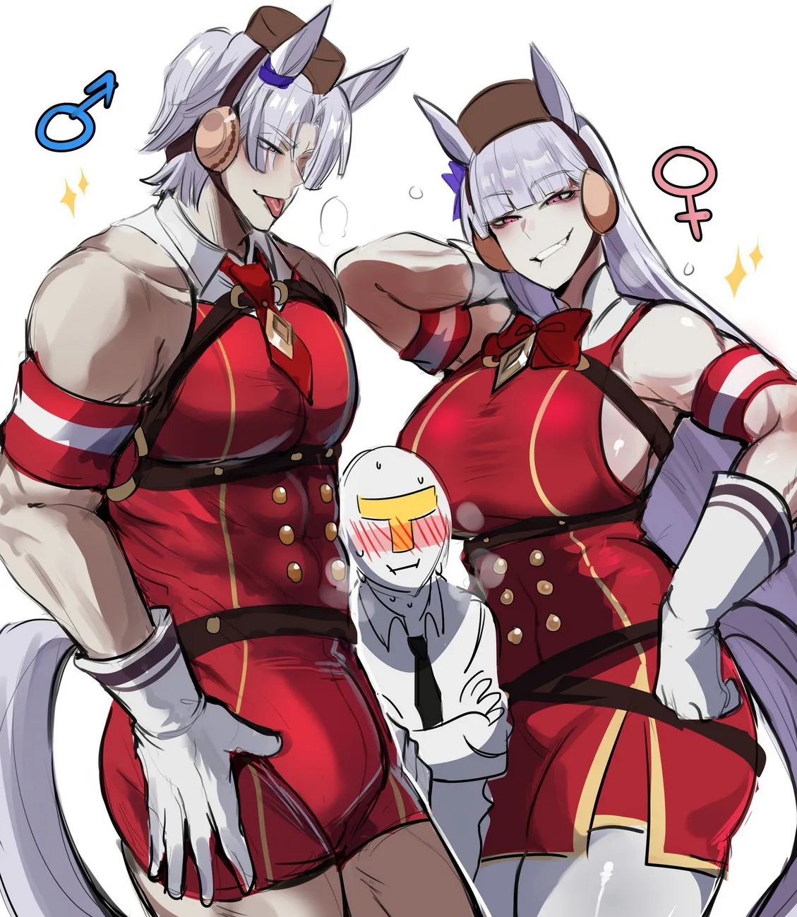 Hopefully the trainer has written their last and will and testament ( Artist: kurenaiz1; Source: uma musume )