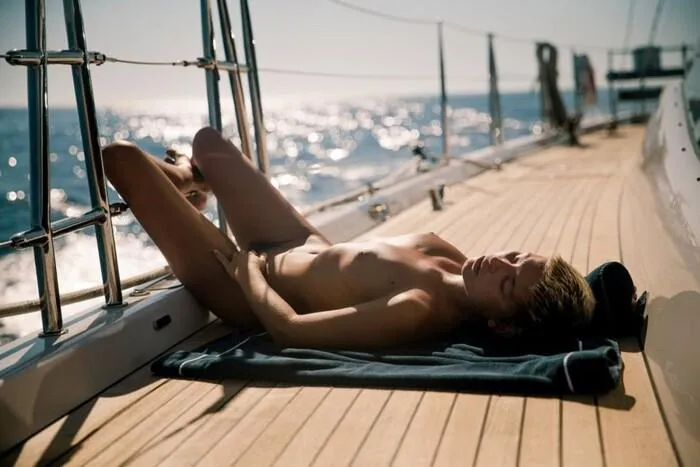 The girl on the deck