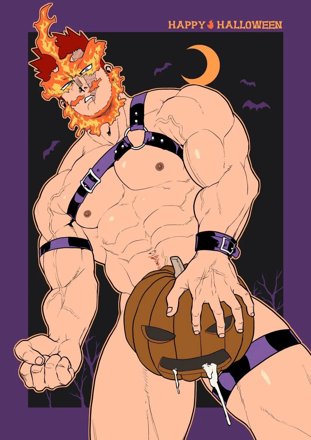 A little late Halloween but Enji coming into a pumpkin (pppppppppq)