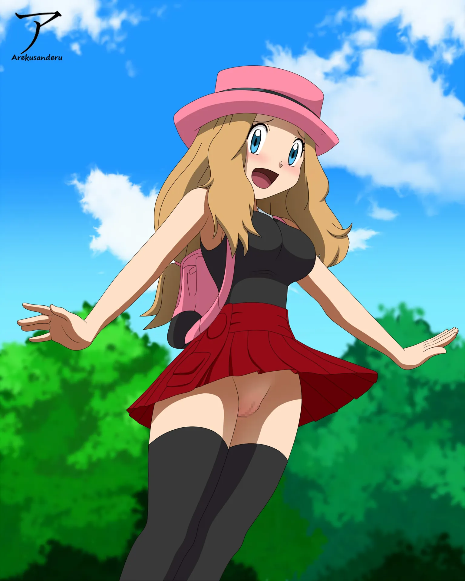 Serena doesn't like to wear anything [Pokémon XYZ]
