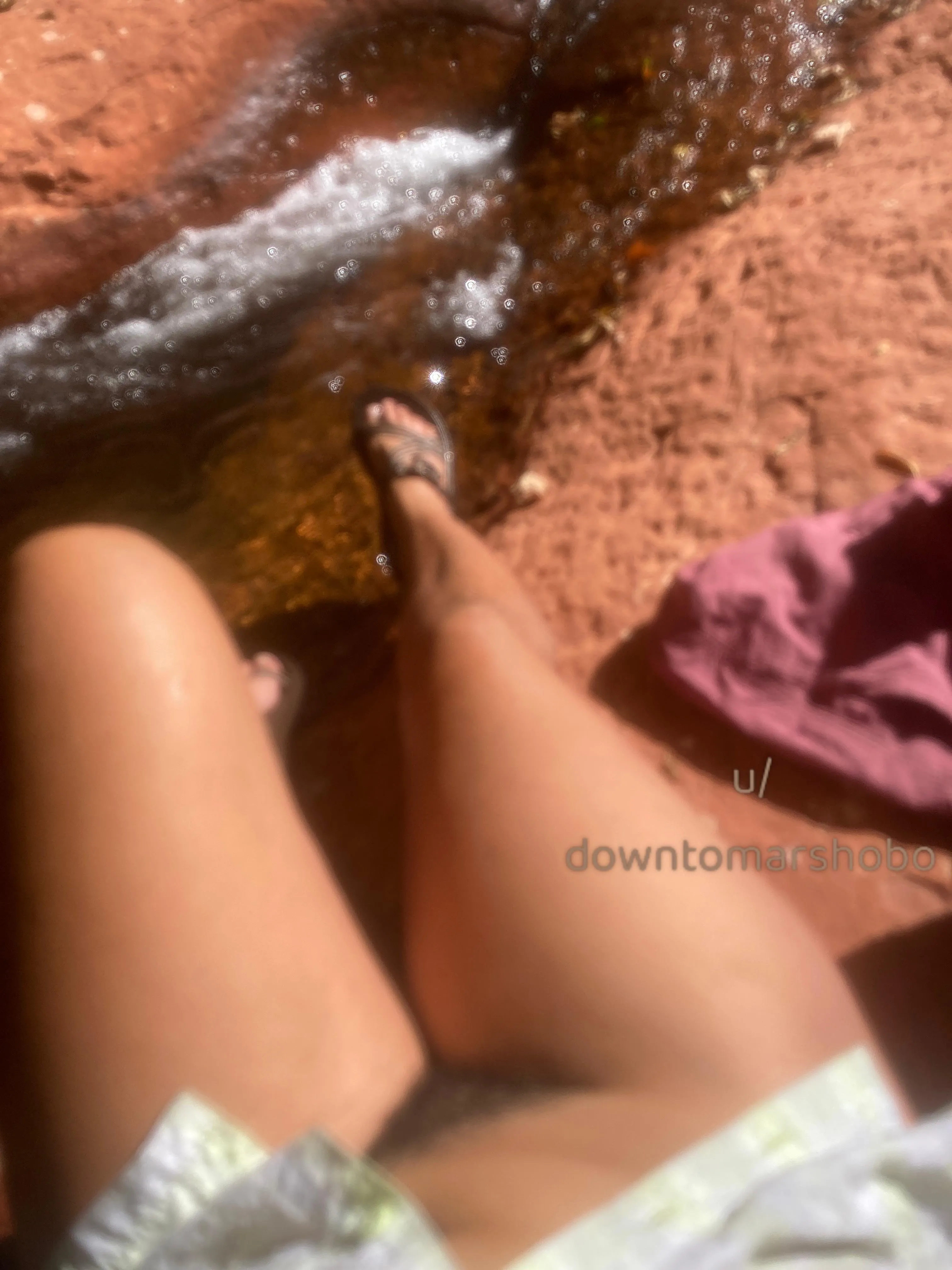 The trail was nearby but I couldn’t resist.. cold and refreshing!