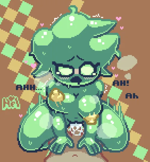 Pixel art de un slime