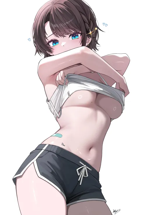 Subaru taking off her tank top (KKATO) [Hololive]