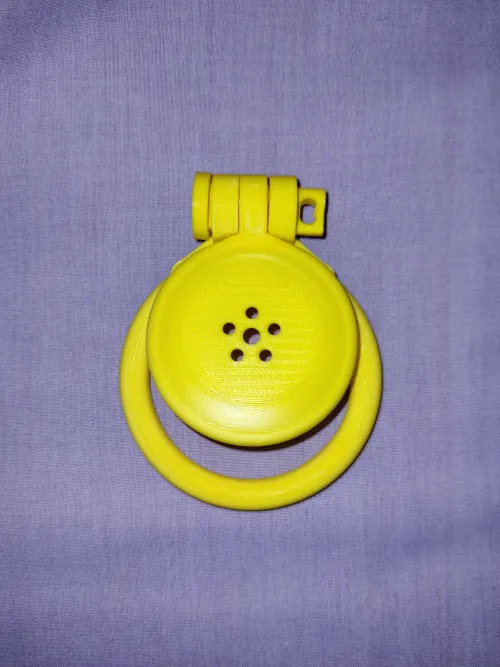 My first 3D printed cage 🤭 I'm a newbie 🫣 can you guess what outfit is comming? 🥰