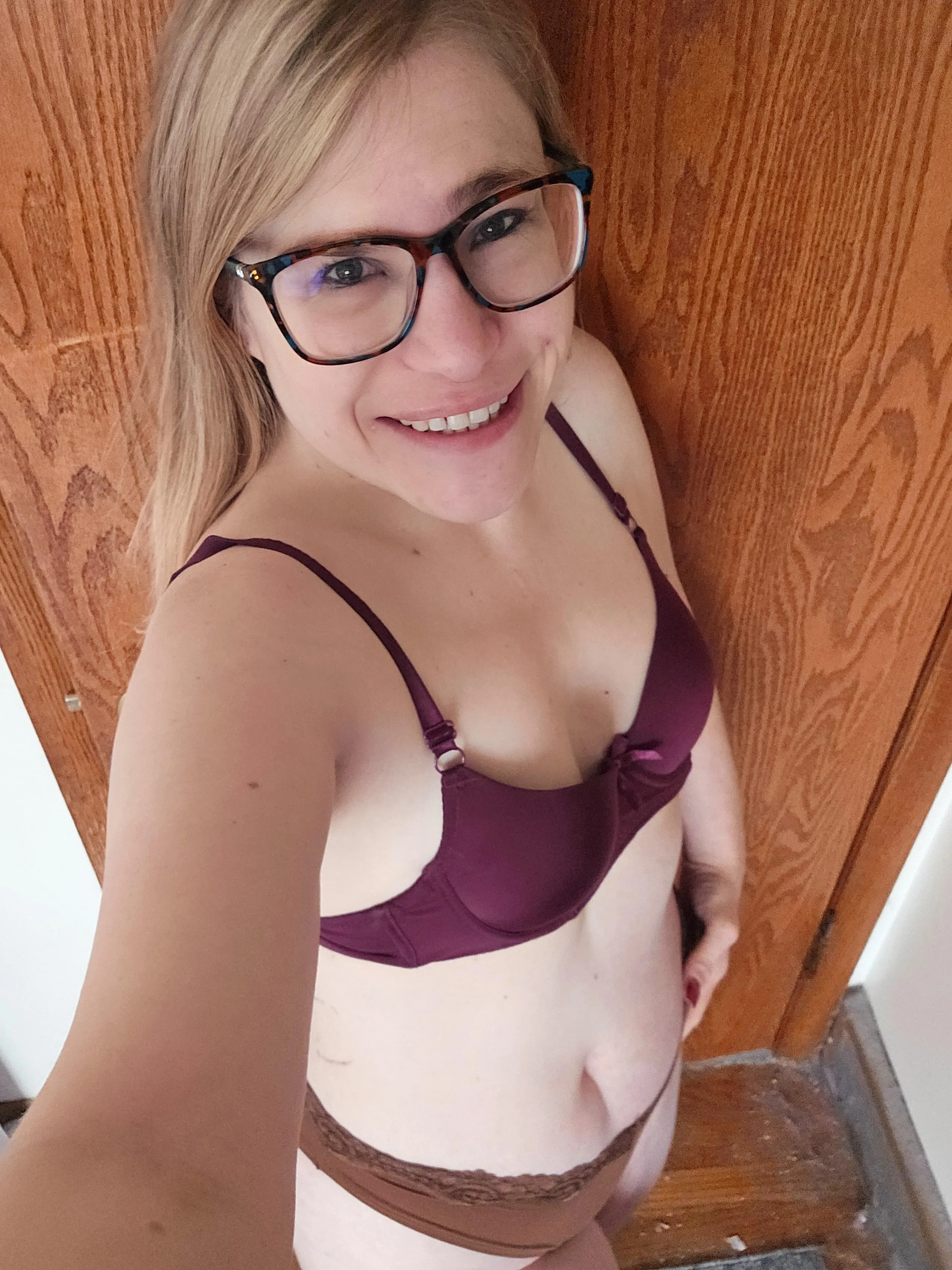 Good Morning! Playing in a trading card game tournament with cute lingerie underneath!