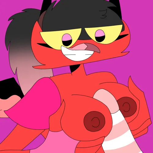 Gracie giving Angel Dust a titjob