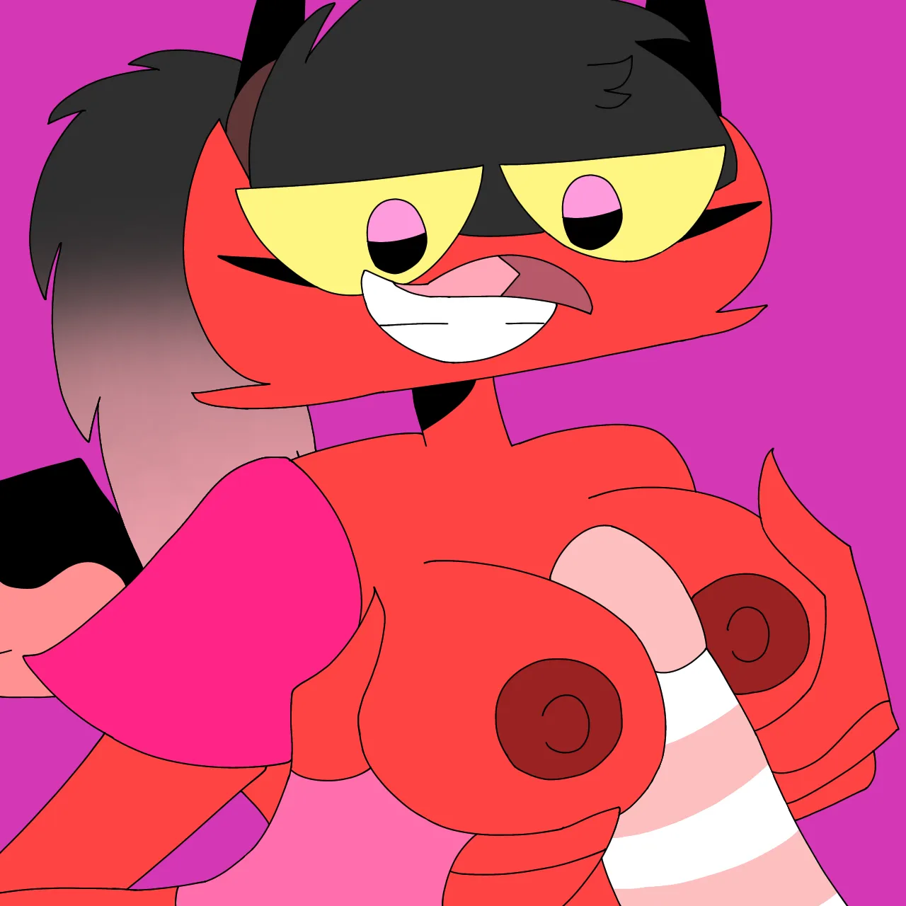 Gracie giving Angel Dust a titjob