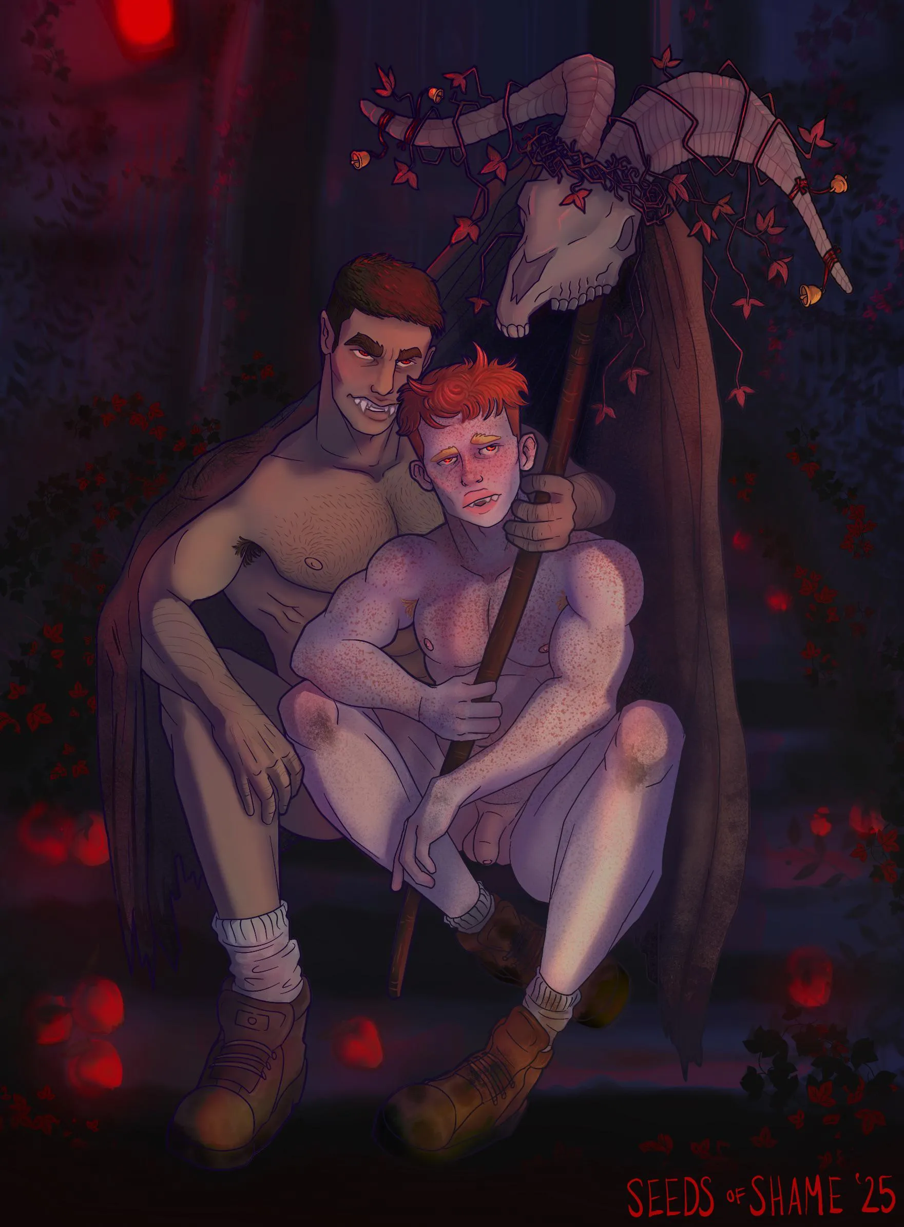 The boys celebrating Nod Bogha Night their own way