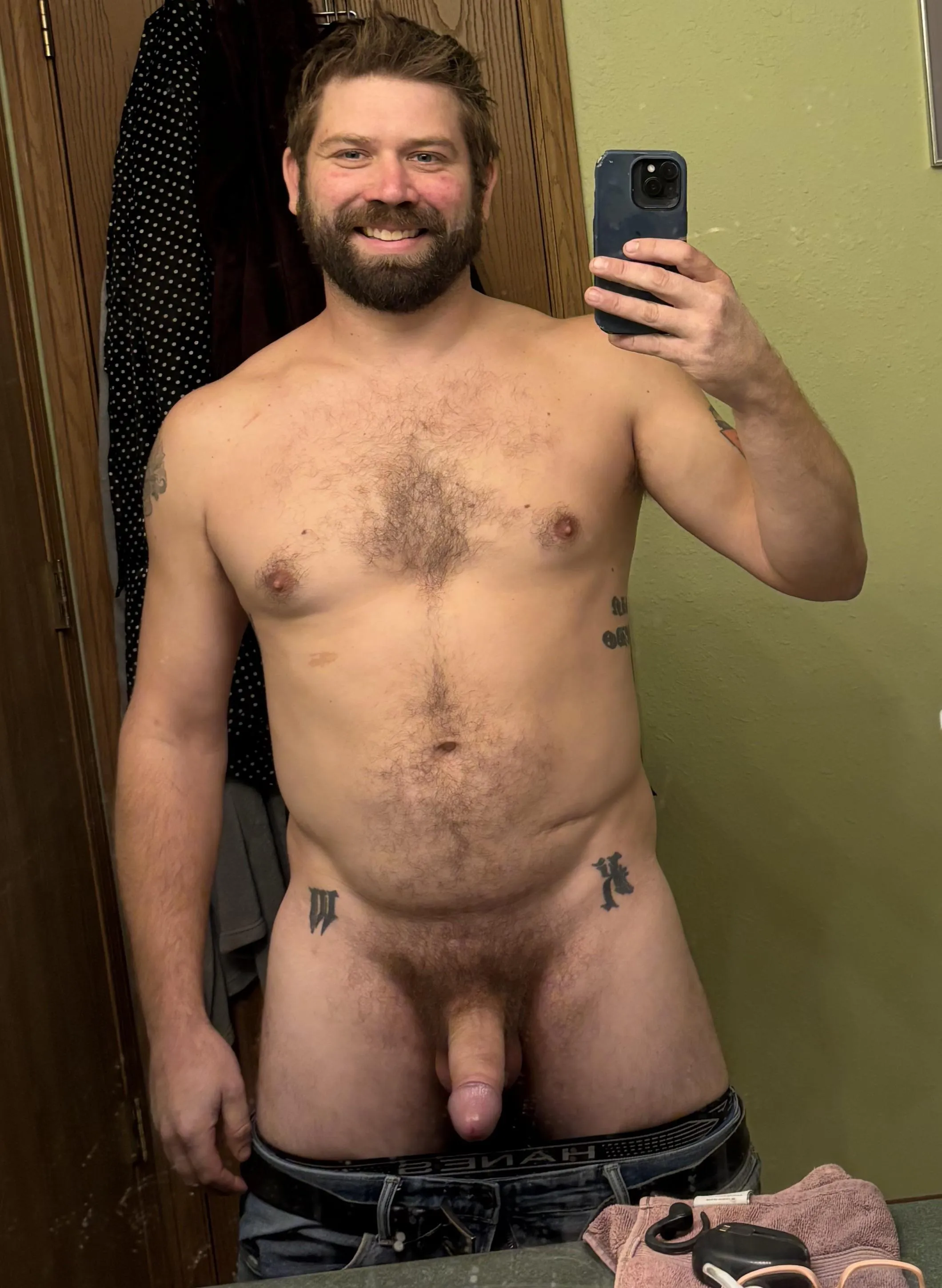 All natural blue collar man