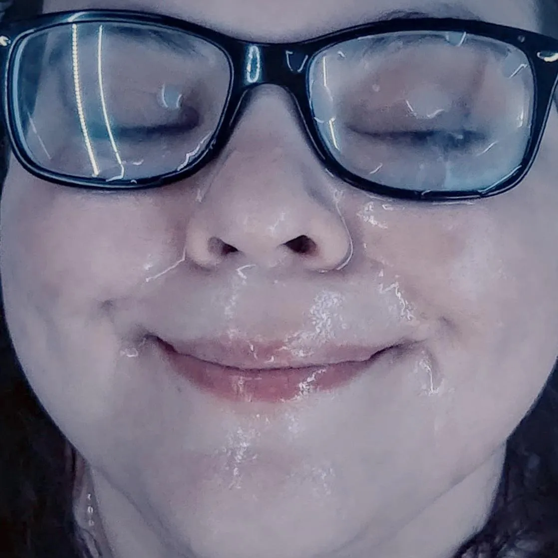 Happy Wife Covered in Cum