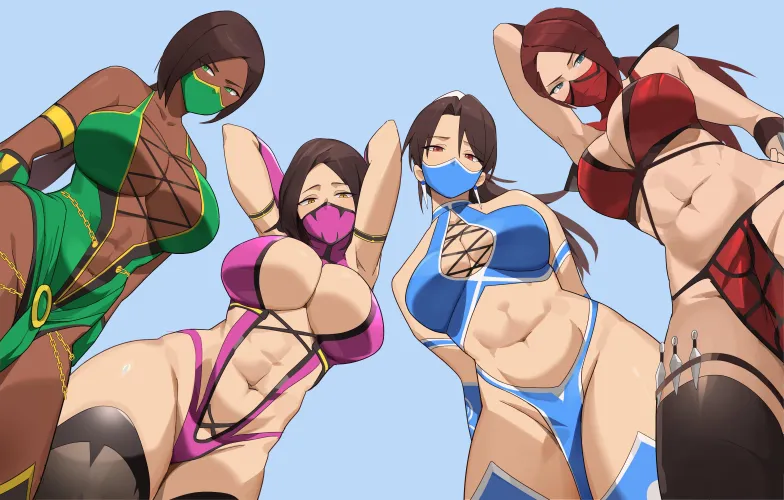 Jade, Mileena, Kitana and Skarlet (T-Lex)