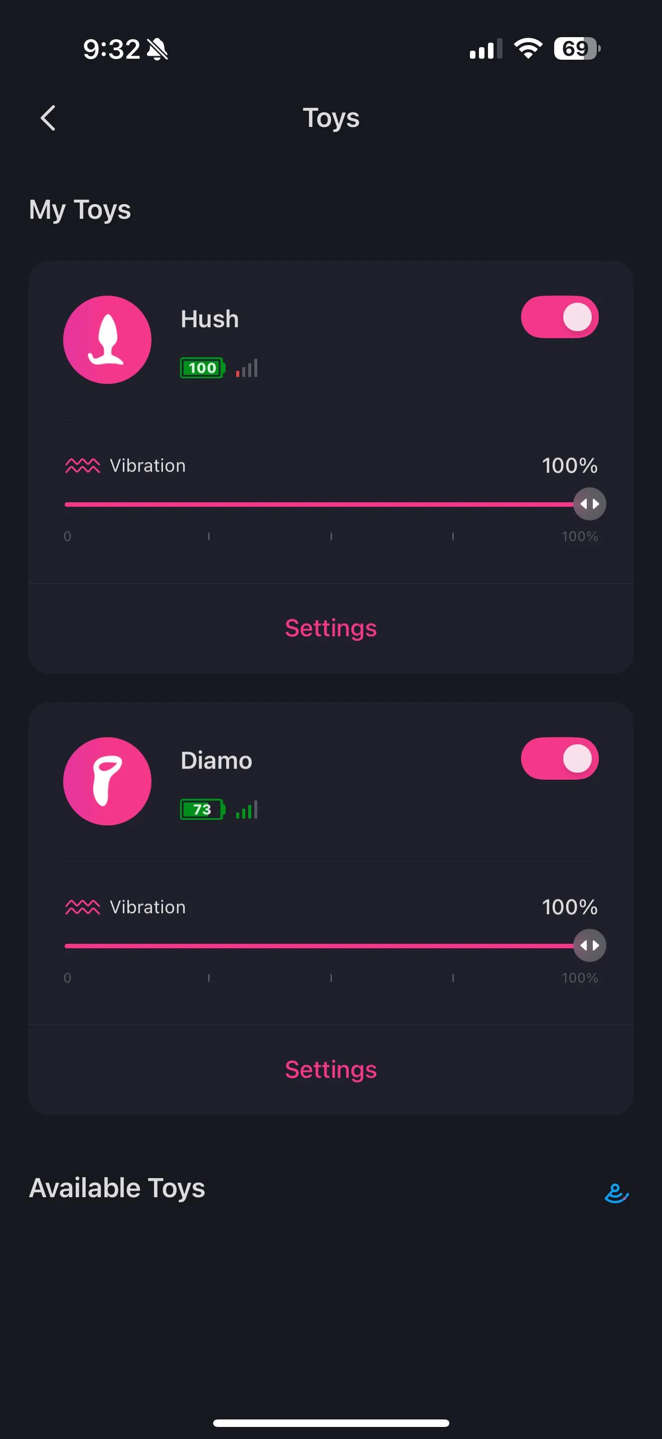 Toys temporarily set to 100% tonight while I am with my Wife and her bull [Link in comments]