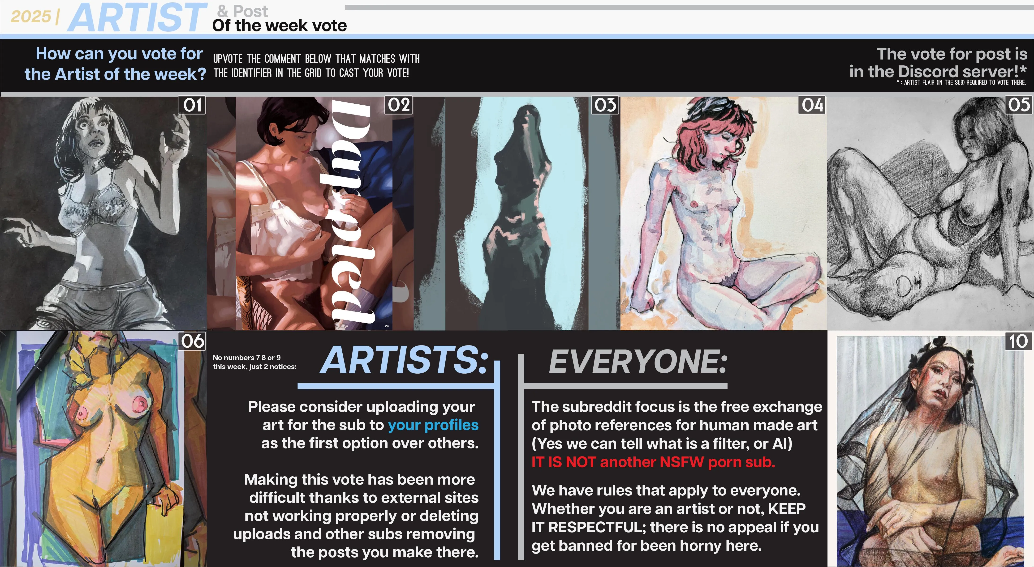 ¡¡Vote for the Artwork & Post of the week!!
+ Moderation announcements.