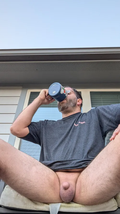 Crisp mornings,hot coffee and small dad dick