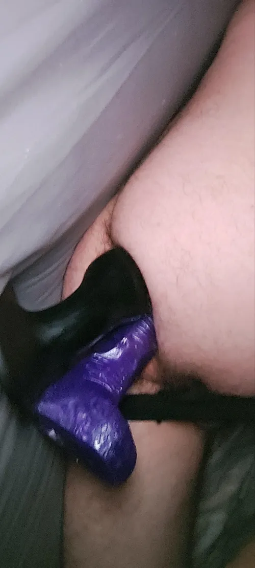 Huge dildos deep in my ass