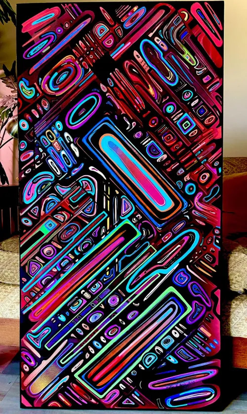 After Glow- Ink and Acrylic painting