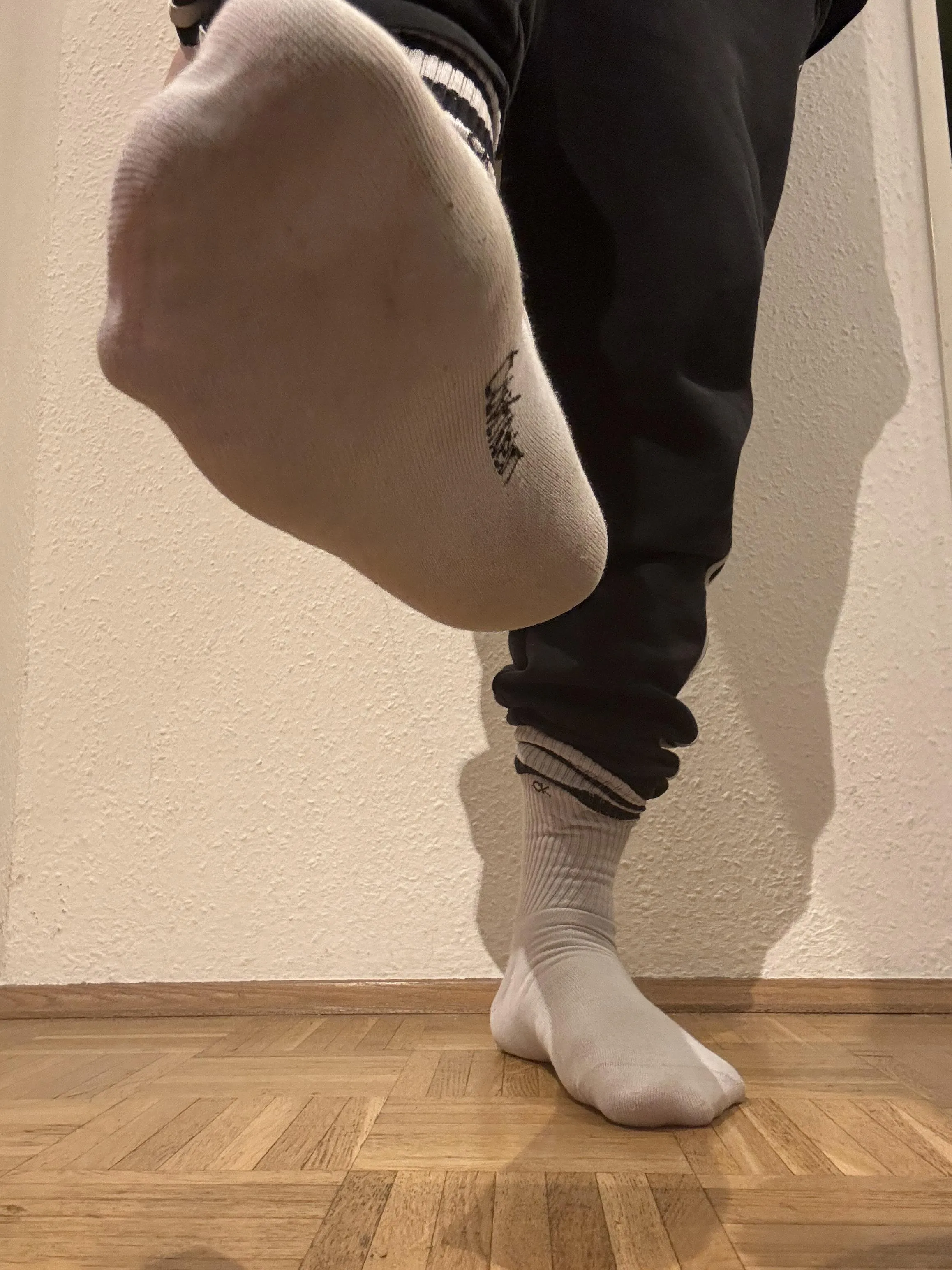 On your knees and sniff that white sox for Daddy (36). Be my nasty kinky pig.