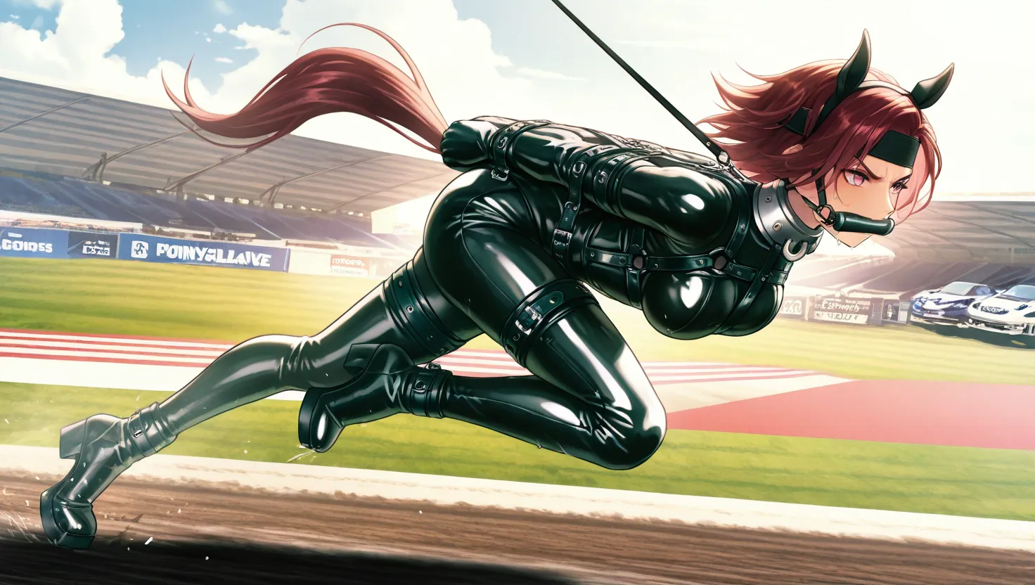 Ponygirl running training