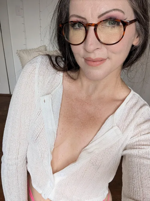 Selfie in my pjs and glasses