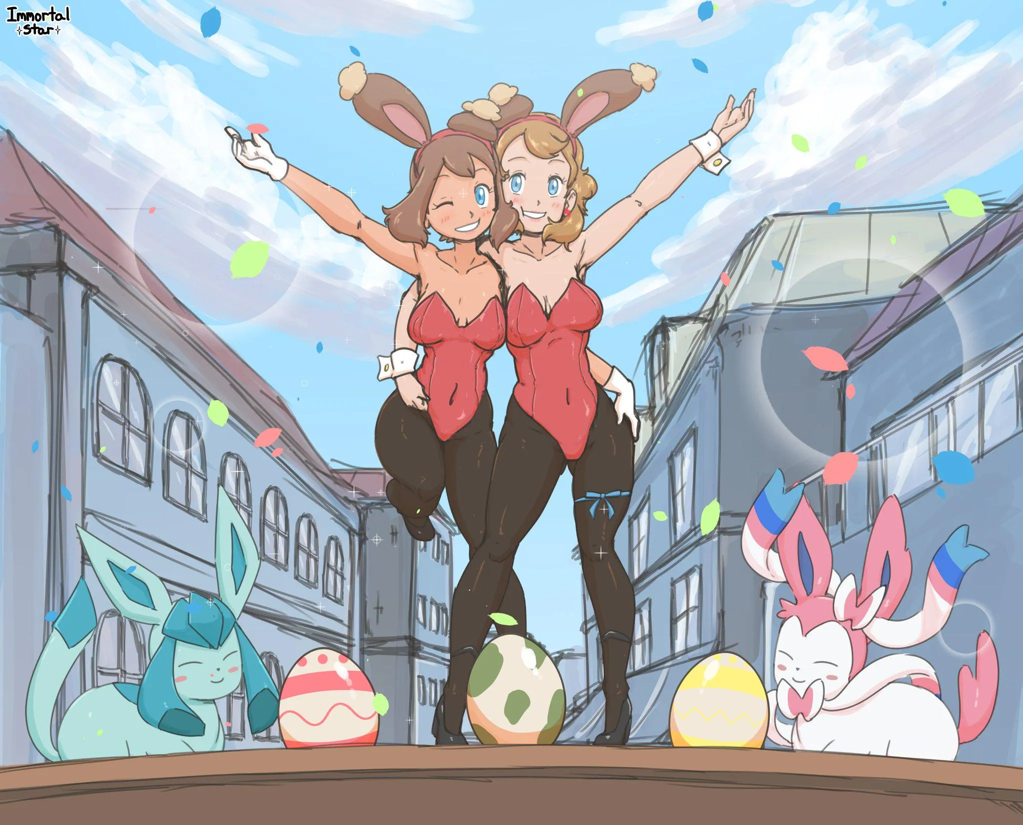 Serena and May as bunny [Pokémon]