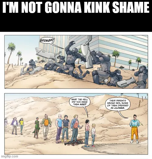 Casual clown kink appearance.