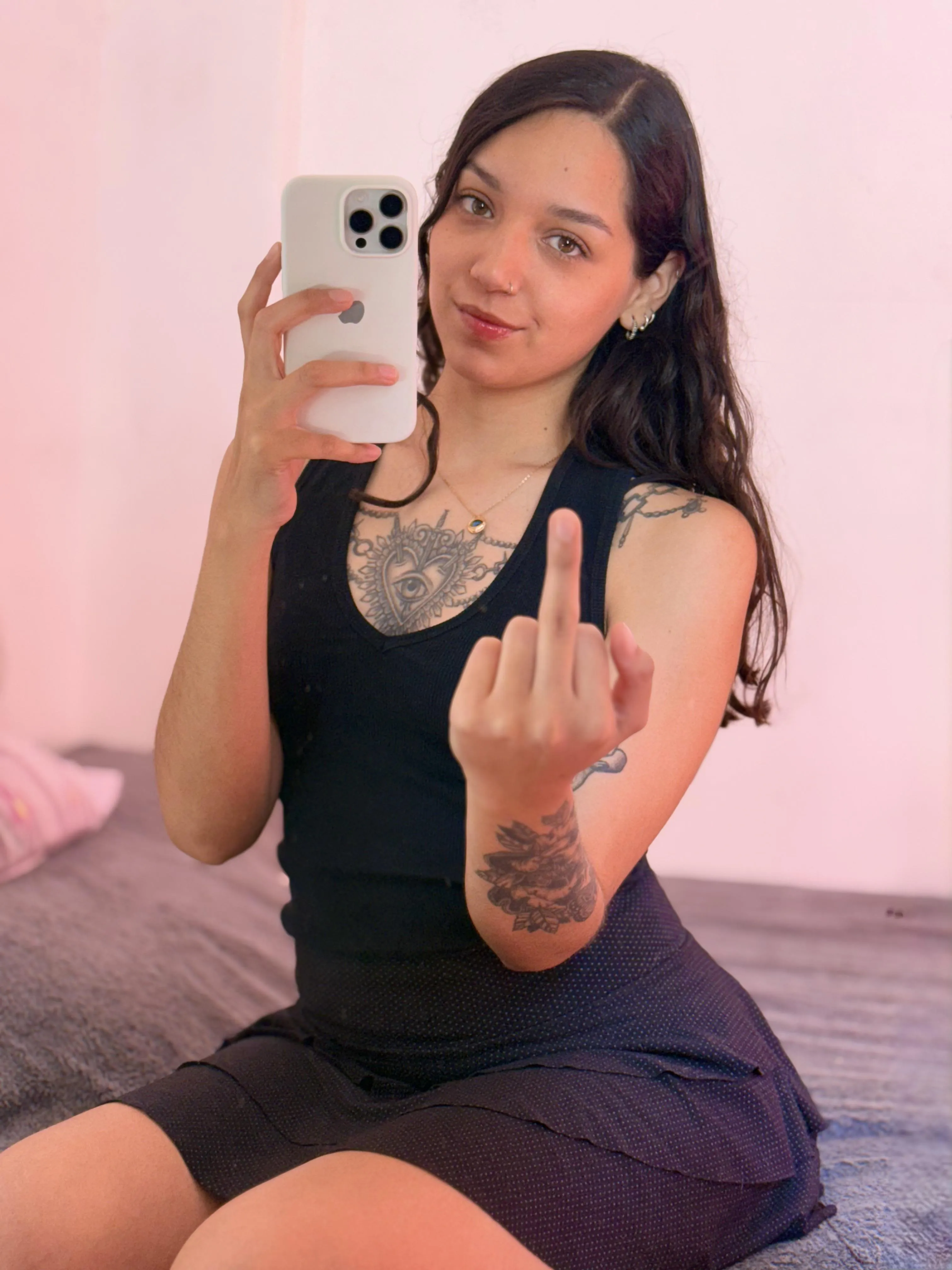 Flipping you off because that’s all a broke little loser like you deserves.